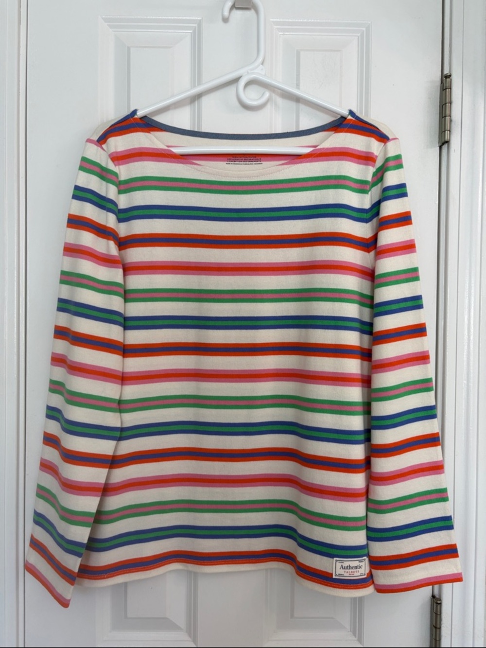 Talbots Bright Multicolor Striped Long Sleeve Tee